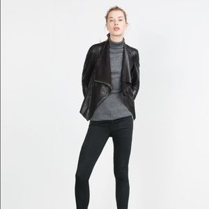 Zara Faux Suede Moto Jacket